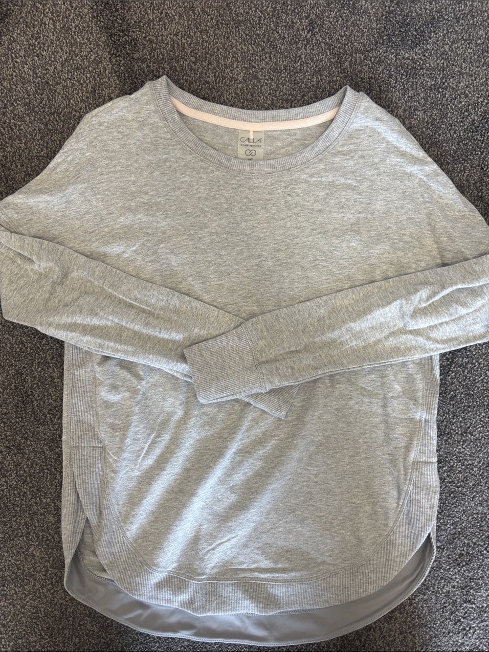 CALIA by Carrie Underwood Heather Gray Crewneck Sweatshirt